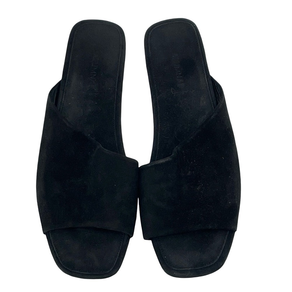 Alumnae Women Sandals Slides Black Suede Size 39.5 EXCELLENT